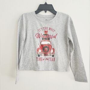 8 Holiday Crop Long Sleeve Tee